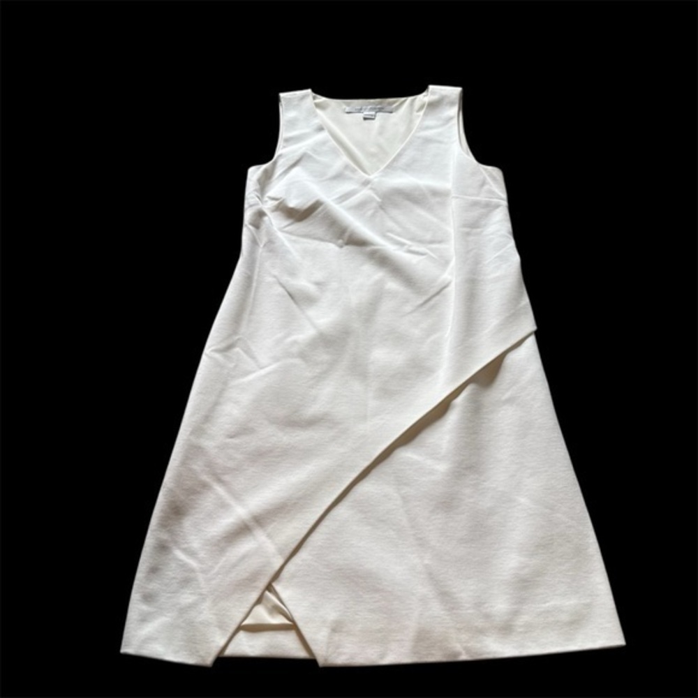 Diane Von Furstenberg White Sleeveless Wrap Sheath Dress | Size 4